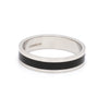 Jewelove™ Rings Men's band only Ready to Ship - Ring Size 20, Plain Platinum Ring with Black Enamel for Men JL PT 1118