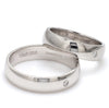 Jewelove™ Rings Ready to Ship - Ring Size 21, 5mm Single Diamond Platinum Love Bands JL PT 630