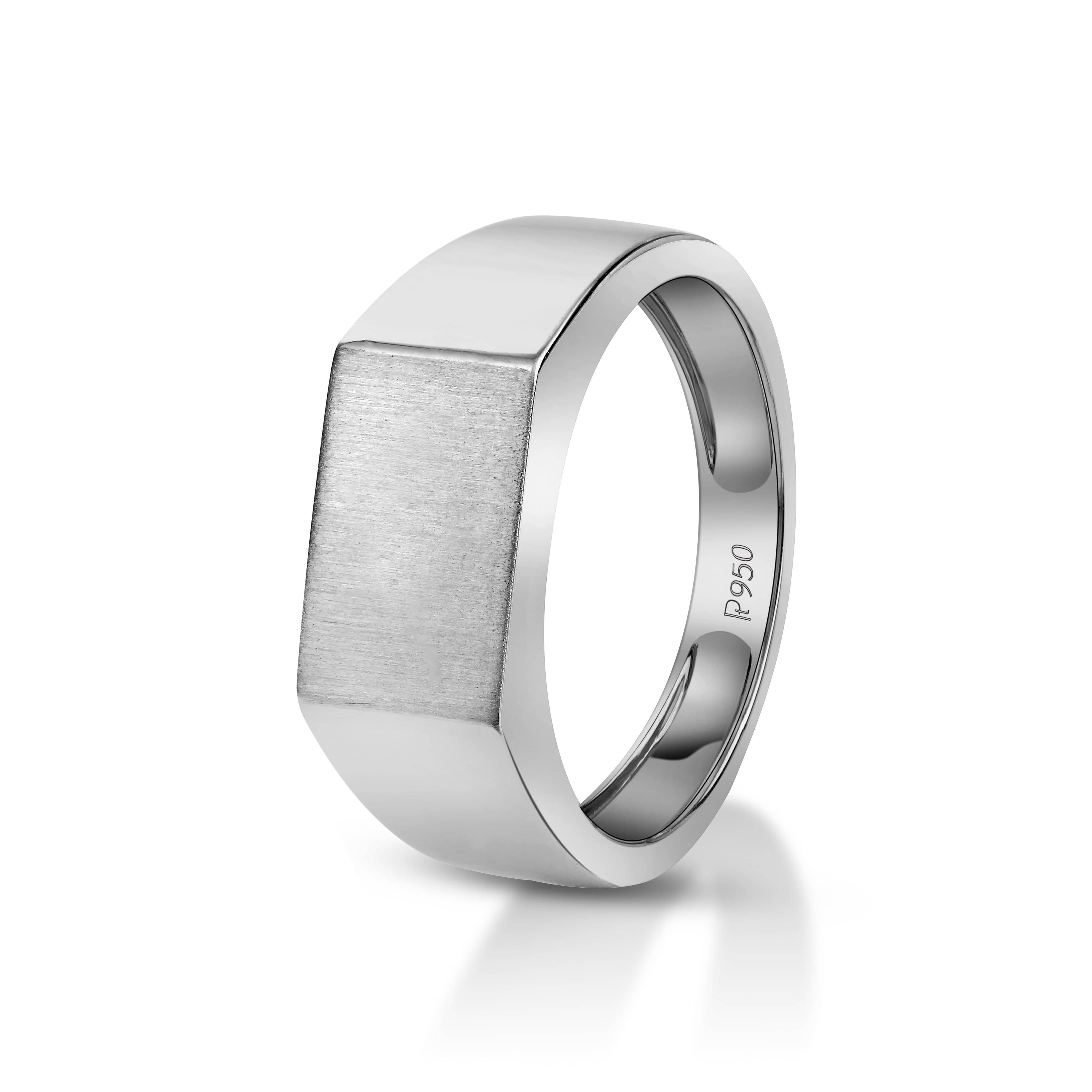 jewelove ready to ship ring size 22 men of platinum heavy platinum signet flat top ring jl pt 1056 men s band only 35060521435288