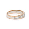 Jewelove™ Rings Men's Band only / SI IJ Ready to Ship - Ring Size 22, Platinum & Rose Gold Fusion Single Diamond Ring for Men JL PT 997
