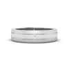 Jewelove™ Rings Men's Band only / SI IJ Ready to Ship - Ring Size 22, Single Diamond Matte Finish Platinum Band for Men JL PT 665