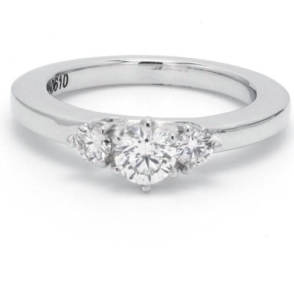 Solitaire Platinum Rings in India - 3 Diamond Platinum Engagement Solitaire Ring JL PT 326
