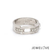 Jewelove™ Rings Ready to Ship - Ring Size 9, Designer Platinum Love Bands with Diamonds JL PT 426