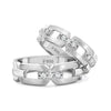 Jewelove™ Rings Both / SI IJ Ready to Ship - Ring Size 9, Designer Platinum Love Bands with Diamonds JL PT 426