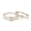 Jewelove™ Rings Ready to Ship - Ring Sizes 11, 18 Designer Heart Platinum Love Bands JL PT 922