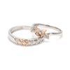 Jewelove™ Rings Ready to Ship - Ring Sizes 11, 19 Platinum & Rose Gold Couple Rings JL PT 999