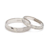 Jewelove™ Rings Both Ready to Ship - Ring Sizes 11, 20 - Textured Platinum Couple Rings JL PT 1111