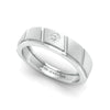 Jewelove™ Rings Men's Band only / SI IJ Ready to Ship - Ring Sizes 12, 18 - Designer Platinum Couple Rings with Single Diamonds JL PT 1125