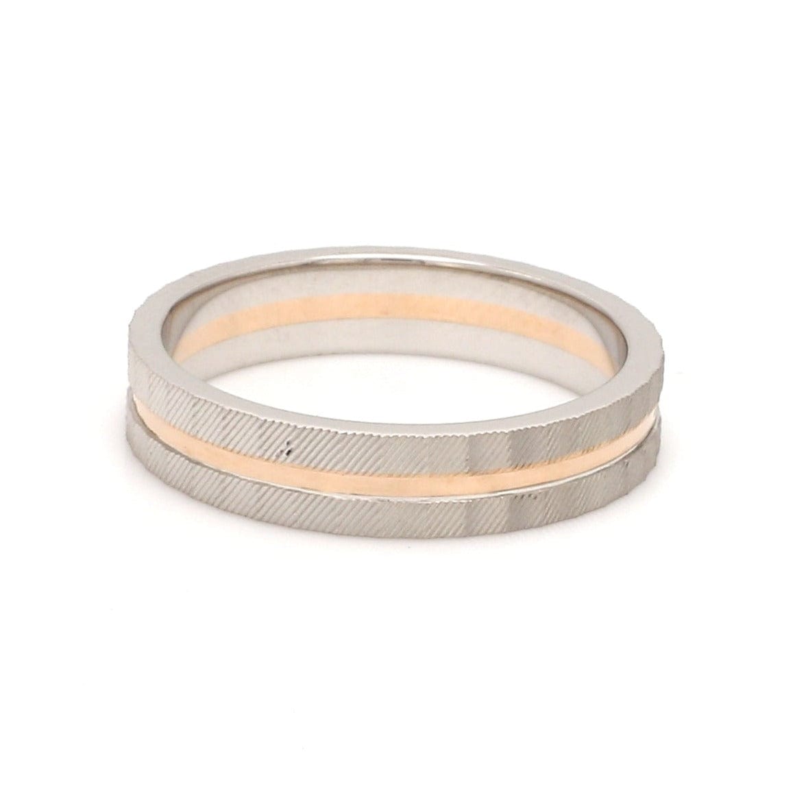 Bullnose Groove Pattern Flat 9ct Rose Gold 6mm Flat Wedding Ring –  dotJewellery.com
