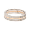 Jewelove™ Rings Men's Band only Ready to Ship - Ring Sizes 12, 21 - Designer Platinum & Rose Gold Couple Rings with a Groove JL PT 1128