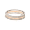 Jewelove™ Rings Women's Band only Ready to Ship - Ring Sizes 12, 21 - Designer Platinum & Rose Gold Couple Rings with a Groove JL PT 1128
