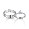 Jewelove™ Rings Both / SI IJ Ready to Ship - Ring Sizes 12, 22 Designer Diamonds Platinum Couple Rings JL PT 1060