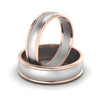 Jewelove™ Rings Ready to Ship - Ring Sizes 13, 22 Classic Plain Platinum Couple Rings With a Rose Gold Border JL PT 633
