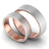 Jewelove™ Rings Ready to Ship - Ring Sizes 17, 19 Platinum Bands with Rose Gold Base & Matte Finish JL PT 637