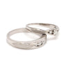 Jewelove™ Rings Ready to Ship - Ring Sizes 21, 14 United Three Diamond Platinum Love Bands JL PT 588