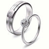 Jewelove™ Rings Both / SI IJ Ready to Ship - Ring Sizes 8, 12, 18 - Platinum Engagement Couple Rings with Diamonds JL PT 456