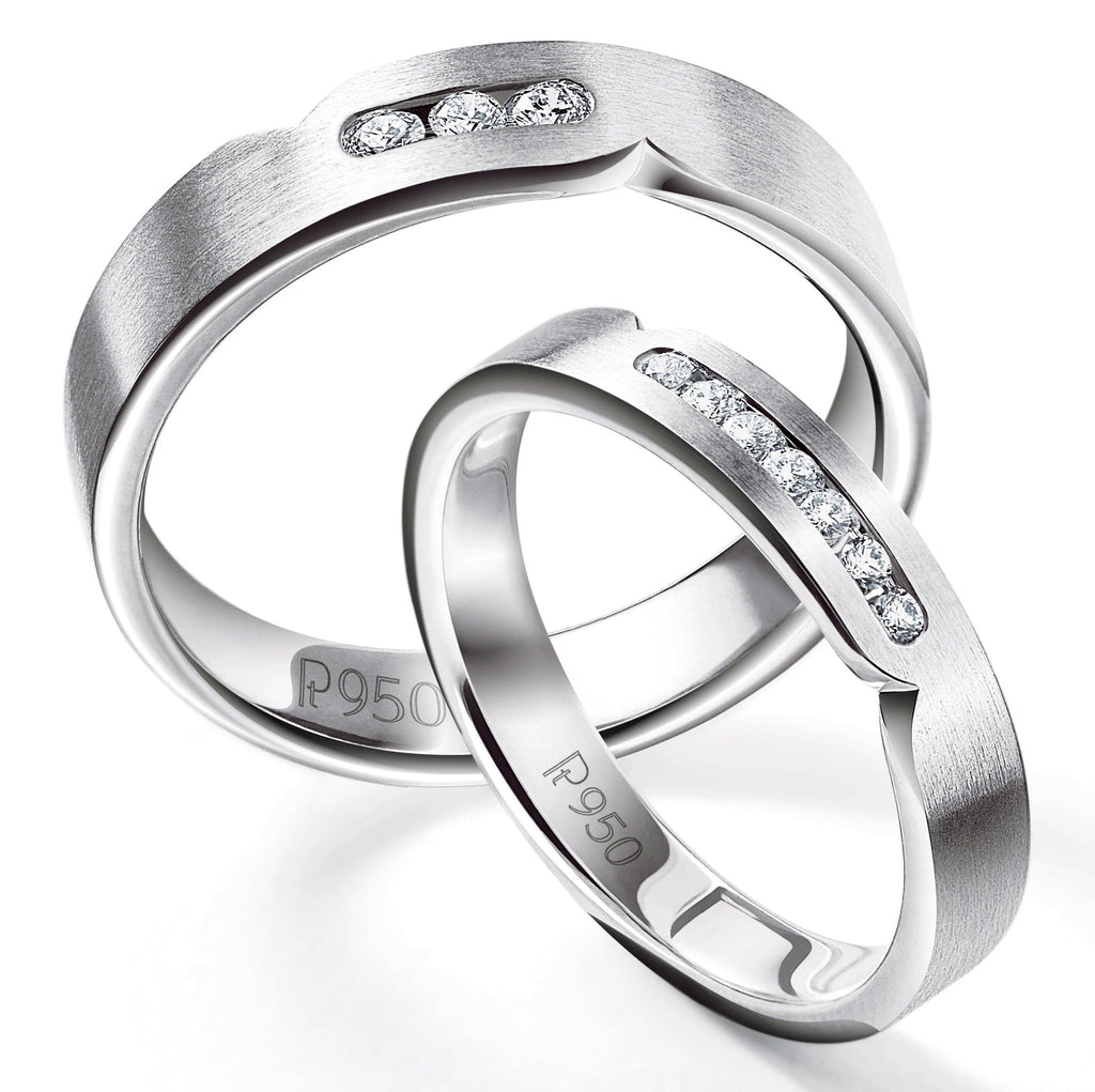 Jewelove™ Rings Both / SI IJ Ready to Ship - Size 11, Serendipity Platinum Ring for Women with Diamonds JL PT 527