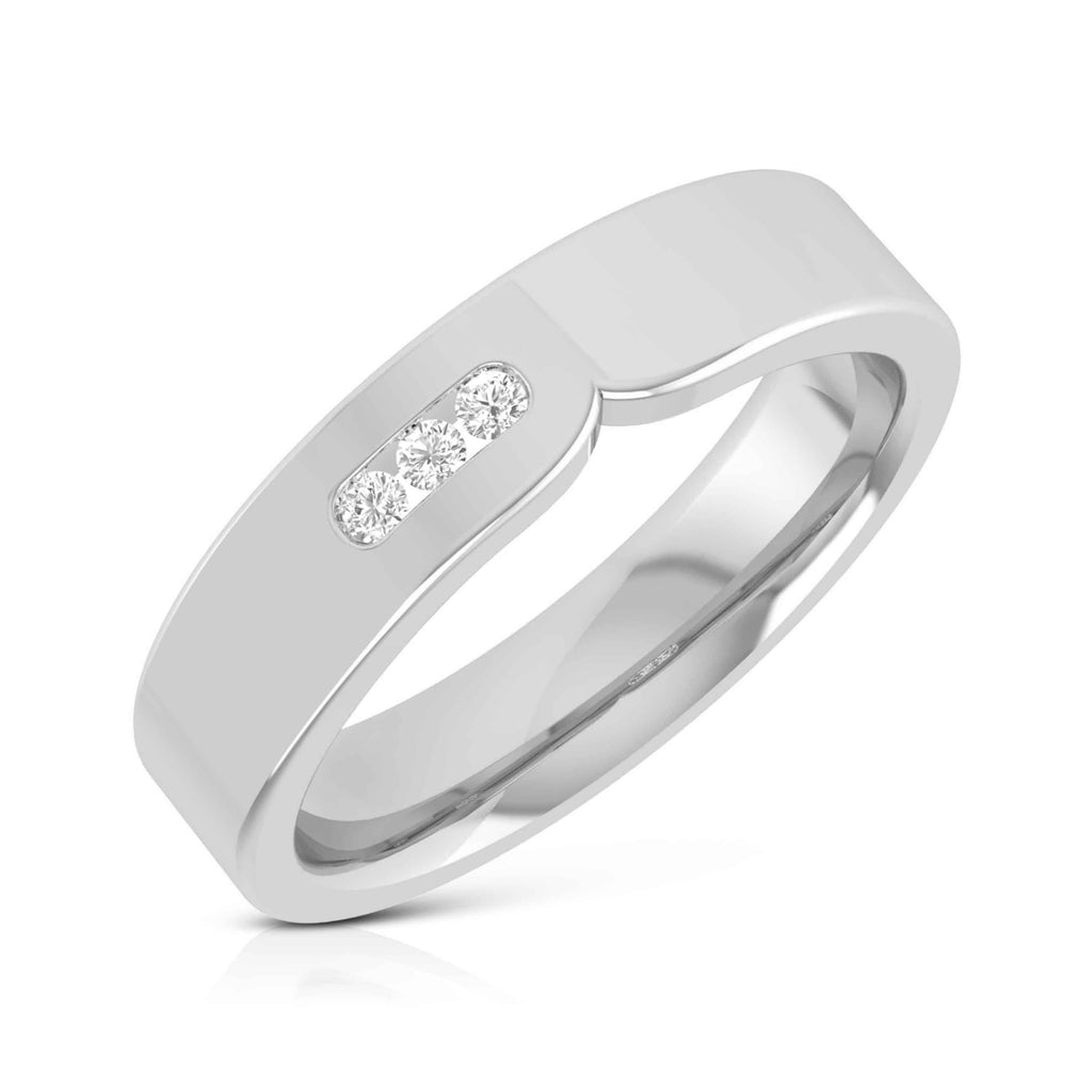 Jewelove™ Rings Men's Band only / SI IJ Ready to Ship - Size 11, Serendipity Platinum Ring for Women with Diamonds JL PT 527