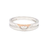 Platinum Couple Rings with Rose Gold & Diamonds for Men JL PT 936