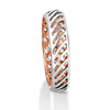 Jewelove™ Rings Men's Band only / SI IJ Ready to Ship - Sizes 21, 23 Designer Diamonds Platinum Love Bands with Rose Gold JL PT 1070