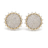 Jewelove™ Pendants & Earrings Earrings only Rising Sun - Designer Gold with Diamond Pendant Set JL AU E 189