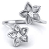 Jewelove™ Rings Romantic Flowery Platinum Ring for Women with 2 Diamonds JL PT LR 90