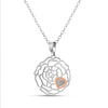 Jewelove™ Pendants Rose Heart Pendant in Platinum & Rose Gold Fusion JL PT P 214