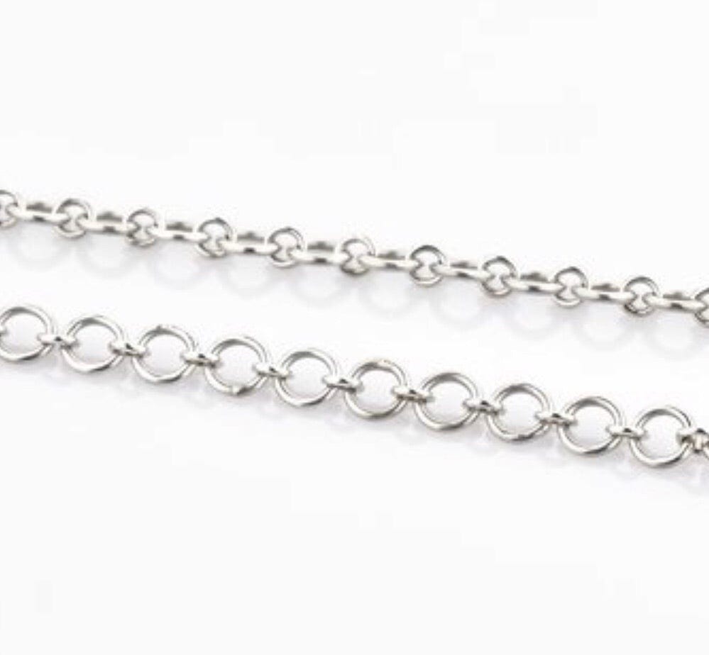 Jewelove™ Chains Round Circular Links Platinum Chain JL PT CH 765