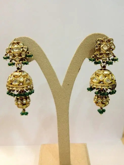 Royal Jhumki Earrings Pair by Suranas Jewelove - Suranas Jewelove
