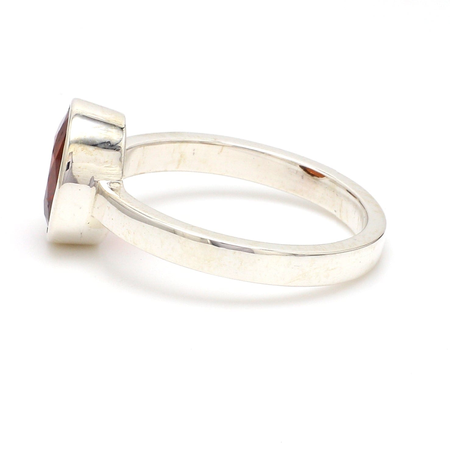 Jewelove™ Silver Hessonite Ring