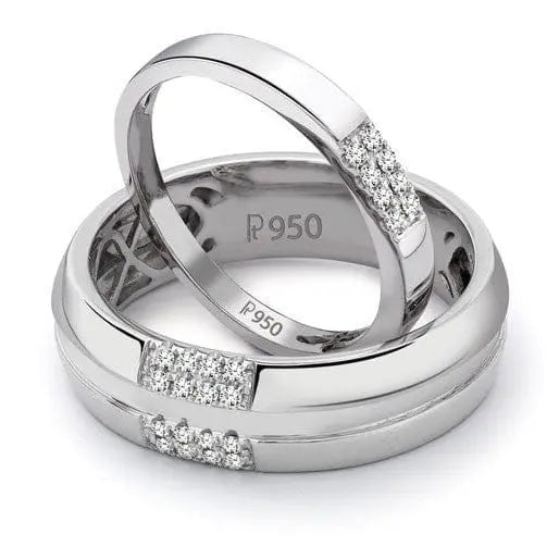 Adjustable Stylish Couple Rings Set for lovers Silver Plated Stylish  Solitaire for Men and Women 2 Pair