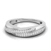 Jewelove™ Rings Simple His & Designer Her Platinum Couple Rings with Diamonds JL PT 531