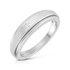 Jewelove™ Rings Men's Band only / SI IJ Simple His & Designer Her Platinum Couple Rings with Diamonds JL PT 531