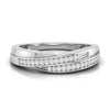 Jewelove™ Rings Women's Band only / SI IJ Simple His & Designer Her Platinum Couple Rings with Diamonds JL PT 531