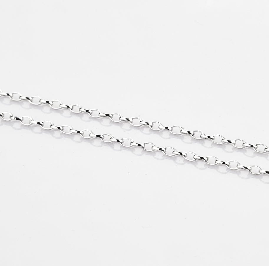 Jewelove™ Chains Simple Platinum Chain with Oval Links JL PT CH 767