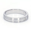 SIDE  View of Simple Platinum Couple Rings with Curvilinear Groove JL PT 569
