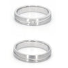Jewelove™ Rings Simple Platinum Couple Rings with Curvilinear Groove JL PT 569