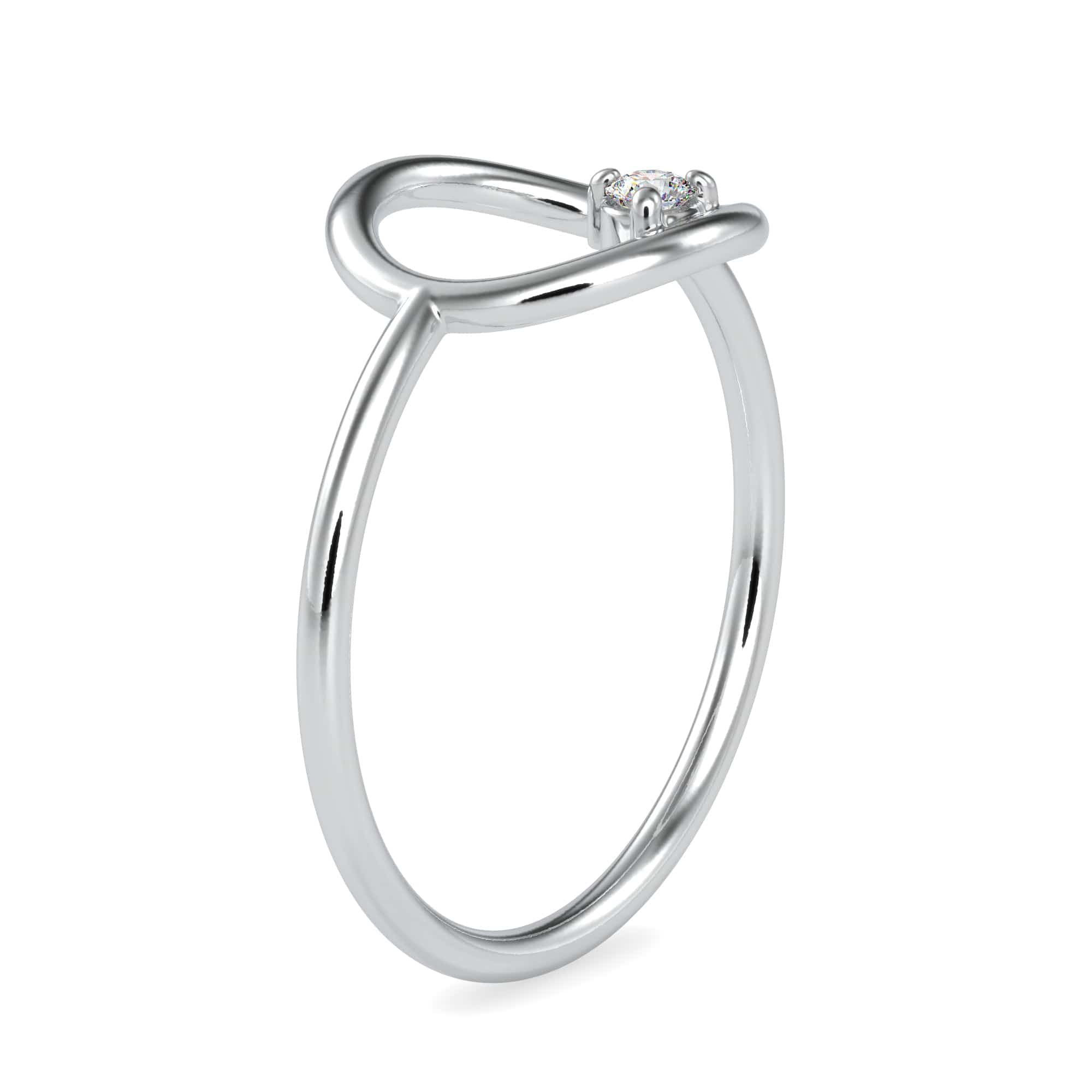 Jewelove™ Rings Single Diamond Platinum Engagement Ring JL PT 0689