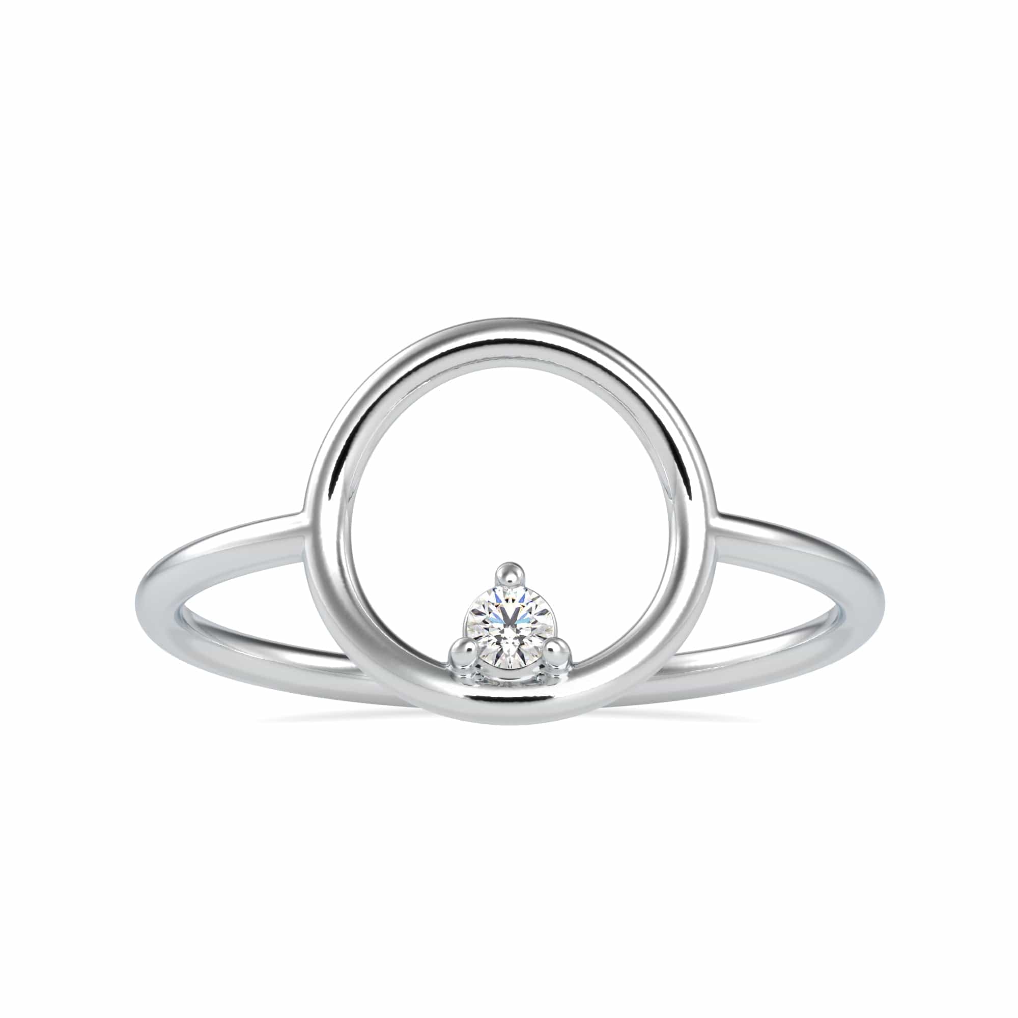 Silver Classic Solitaire Ring – GIVA Jewellery