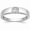 Single Diamond Platinum Ring for Men SJ PTO 311 - Suranas Jewelove
 - 1