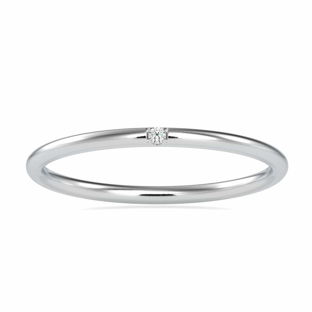 Jewelove™ Rings Single Diamond Platinum Ring for Women JL PT 0642