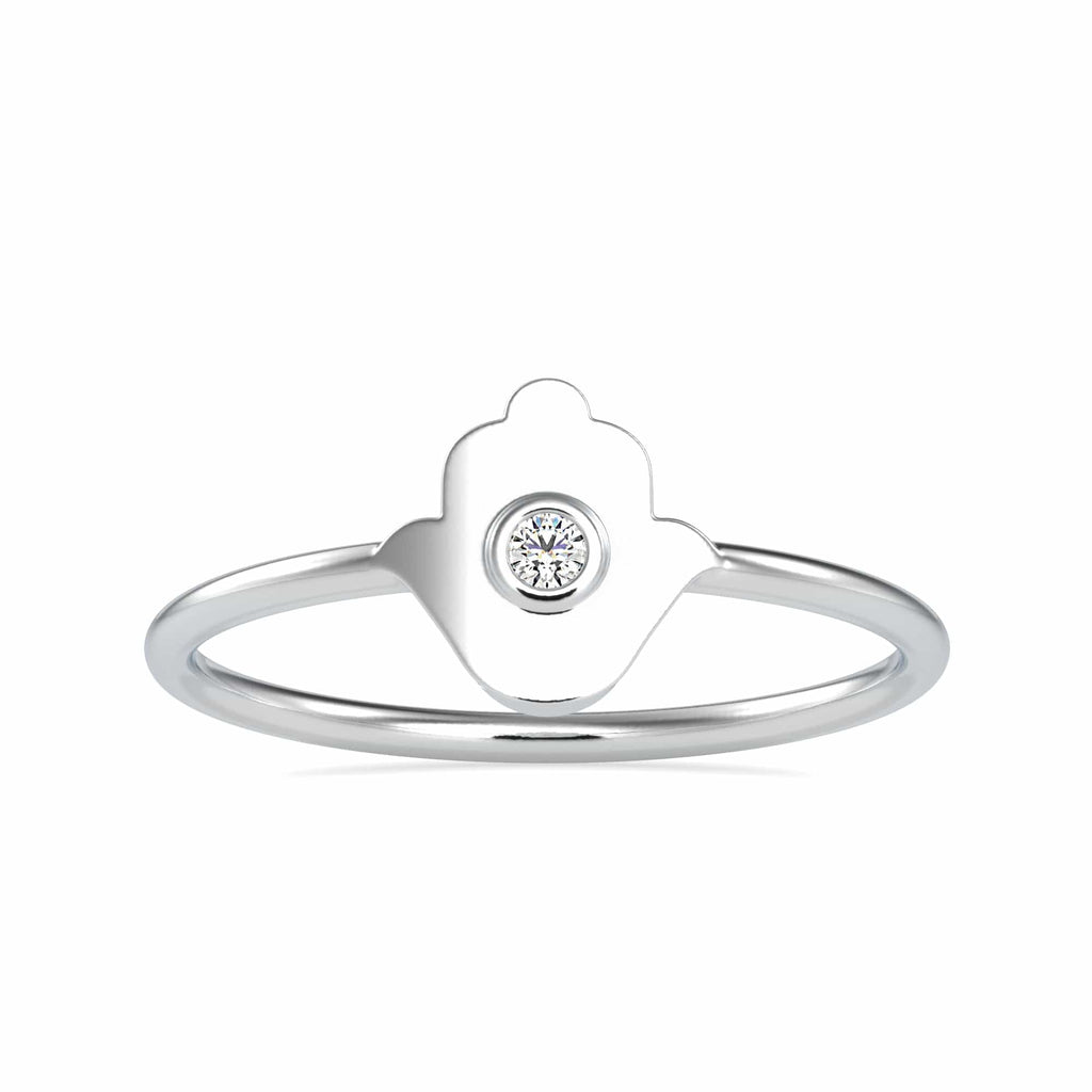 Jewelove™ Rings Single Diamond Platinum Ring for Women JL PT 0686