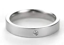 Platinum Couple Rings - Single Diamond Platinum Ring JL PT 500