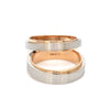 Jewelove™ Rings Slanting Platinum & Rose Gold Couple Rings JL PT 635