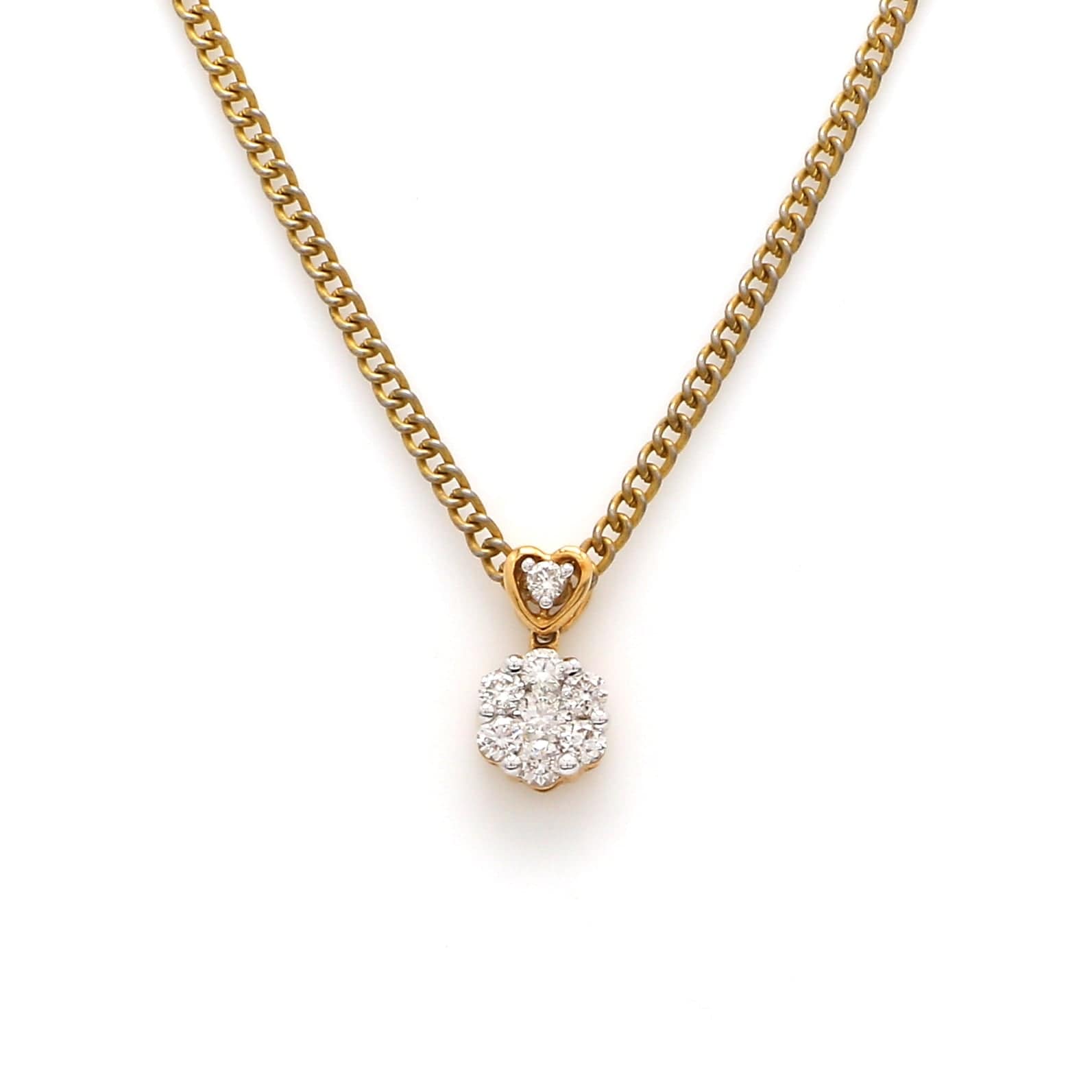 Stunning 3 Carat Pear Shaped Diamond Necklace In Yellow Gold