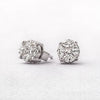 Jewelove™ Earrings Solitaire Look Invisible Setting Earrings in 18K White Gold JL AU E 299