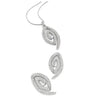 Spiral Platinum Earrings with Pave set Diamonds SJ PTO E 102