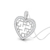 Perspective View of Platinum Infinity Heart Pendant with Diamonds JL PT P 8202