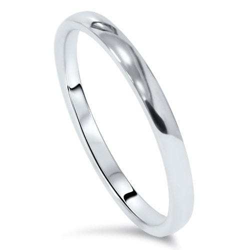 Platinum 2.5mm Traditional Slightly Curved Wedding Ring-19127p
