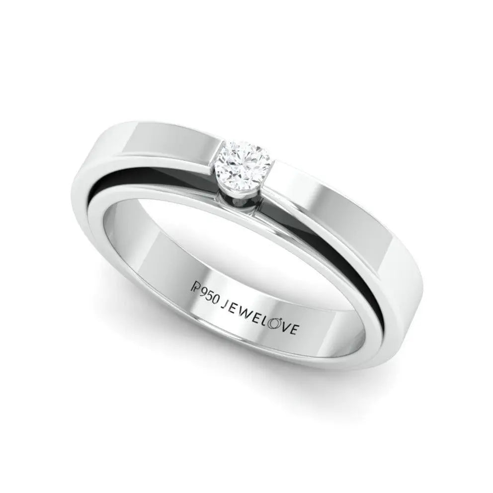 Jewelove™ Rings SI IJ / Women's Band only Super Sale - Ring Size 11, JL PT 409 Floating Diamond Platinum Ring for Women